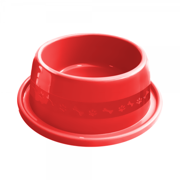 COMEDOURO PLAST. ANTI-FORMIGA N2 - 550 ML (VERMELHO)